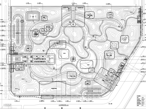 滨水公园 规划景观总平面图cad施工图