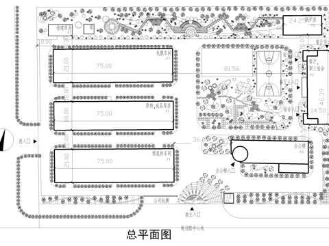 厂房产业园景观 工业园区 规划平面图cad施工图