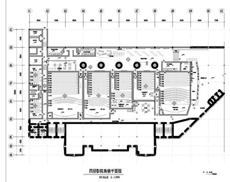 电影院 最新全套施工图设计cad施工图