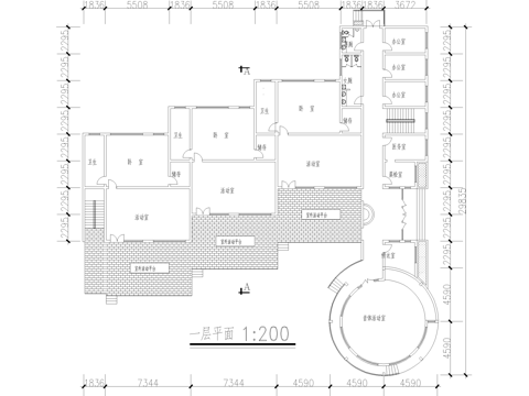 幼儿园建筑 二层托儿所cad施工图
