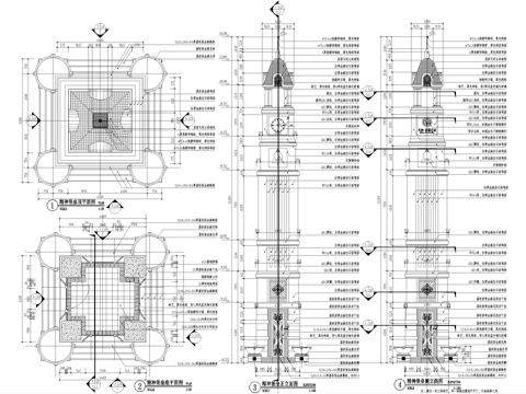 精神堡垒节点 入口标识cad施工图