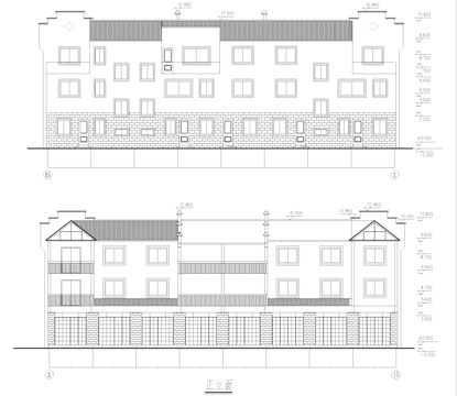 童家淤小区多层别墅建筑结构CAD施工图集cad施工图
