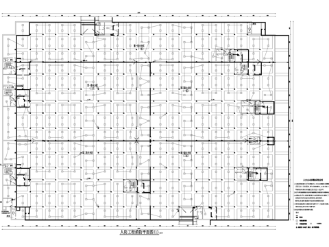 地下车库人防工程消防图 火灾自动报警排烟 报警器烟感消防图cad施工图