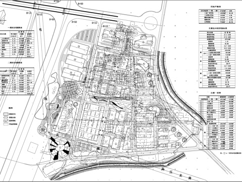 工业园区产业园工厂建筑规划平面图cad施工图