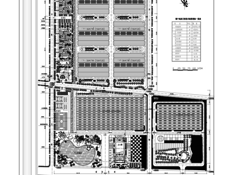 工业园区厂房办公科研楼食堂宿舍规划总平面CAD施工图cad施工图