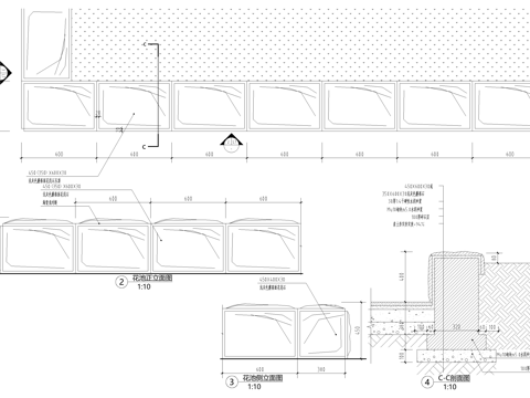 花池 种植池 花坛cad施工图