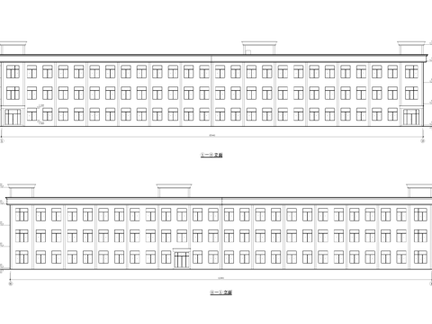 三层车间厂房工业建筑CAD施工图cad施工图