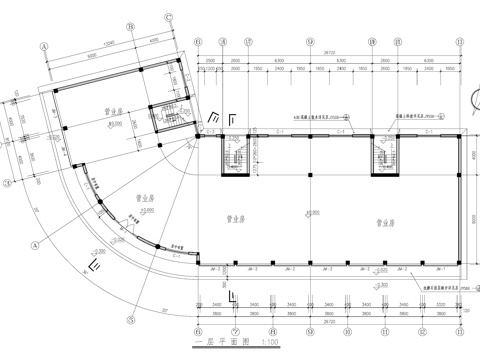 欧式四层商住综合楼建筑cad施工图