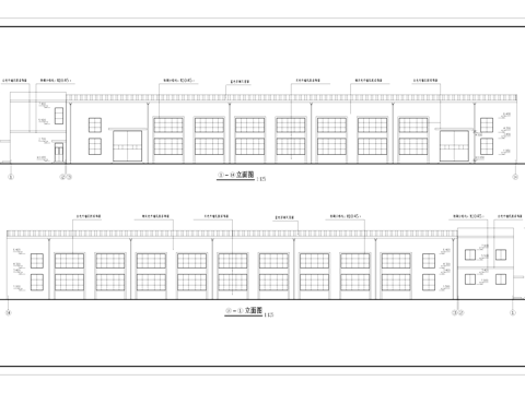 二层车间厂房工业建筑CAD施工图cad施工图