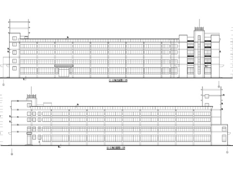 工业实验中心办公楼车间厂房建筑CAD施工图cad施工图