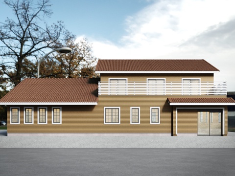  建筑别墅3d模型 