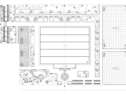 厂房办公楼工业园区规划平面CAD施工图cad施工图