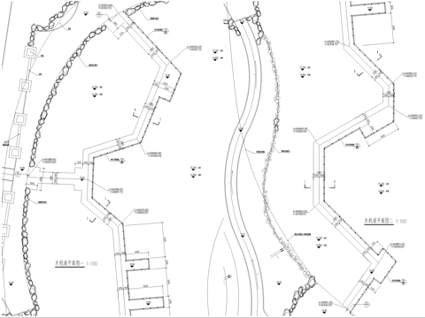 水上木栈道栈桥 结构图cad施工图