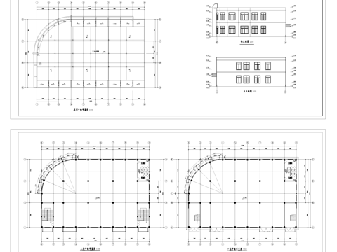 二层工业厂房车间建筑CAD施工图集cad施工图