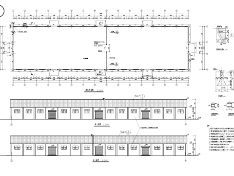 钢结构库房工业建筑CAD施工图cad施工图