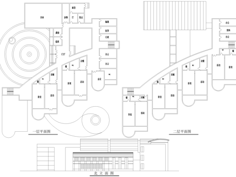 幼儿园建筑 三层托儿所cad施工图