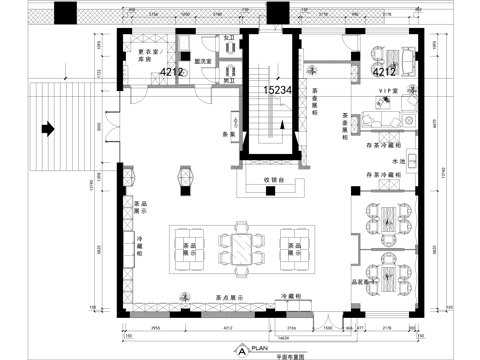 茶馆 茶室茶吧品茗会所 茶楼cad施工图