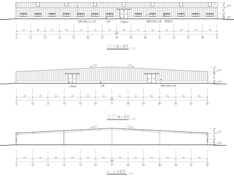 彩钢板工业厂房车间建筑结构CAD施工图集cad施工图