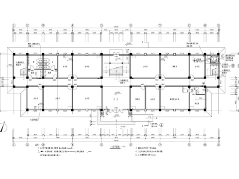 四层工厂综合楼办公楼建筑cad施工图