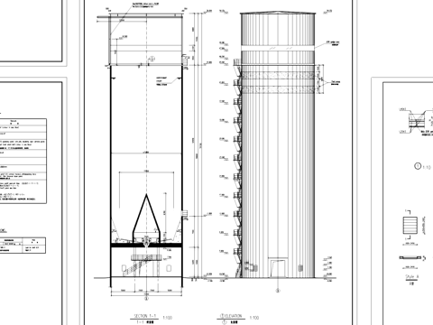 水泥生产粉煤灰储存工业建筑CAD施工图cad施工图