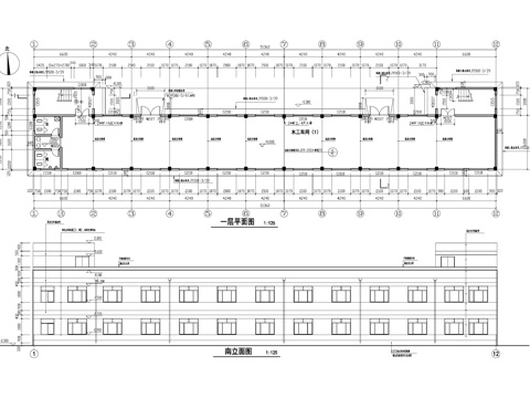 三层木工车间厂房工业建筑cad施工图