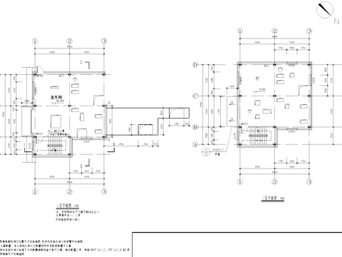 五层钢结构车间大楼工业建筑CAD施工图cad施工图