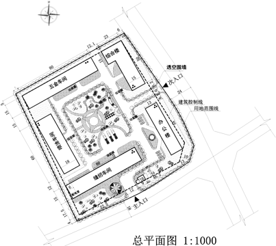 工业园区厂房车间办公规划总平面CAD施工图cad施工图
