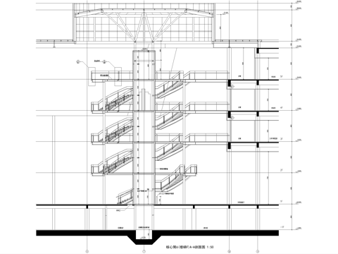旋转楼梯核心筒节点cad施工图