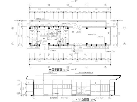 公共厕所建筑 洗手间管理房cad施工图