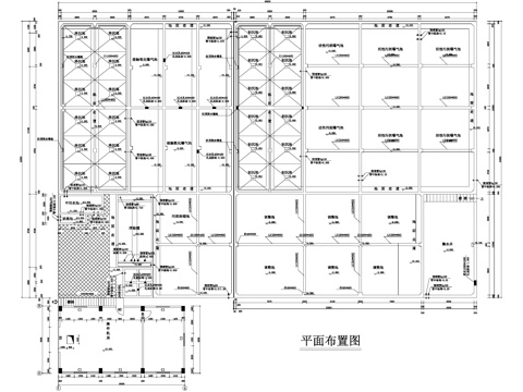 污水处理平面图厂房车间工业建筑cad施工图