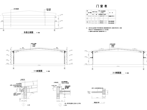 水泥袋装车间仓库工业建筑CAD施工图cad施工图