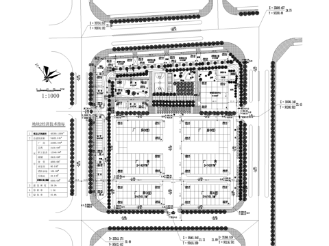 厂房工业园区产业园景观规划平面图cad施工图