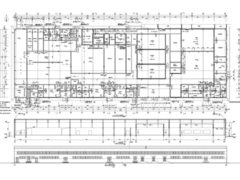钢结构厂房 二层联合车间冷库肉类食品工业建筑cad施工图