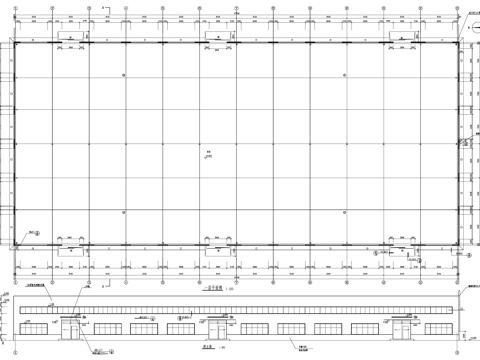 单层钢结构车间厂房工业建筑CAD施工图cad施工图