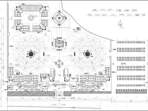 永福塔中式古典陵园总体规划平面CAD施工图cad施工图