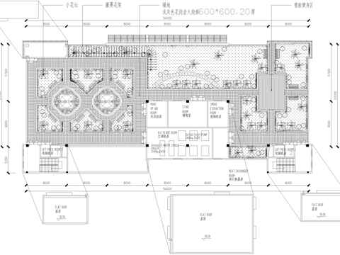 屋顶花园 平面图cad施工图