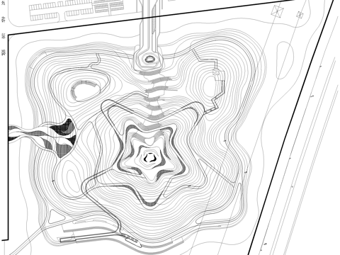 滨水公园 规划总平面图cad施工图