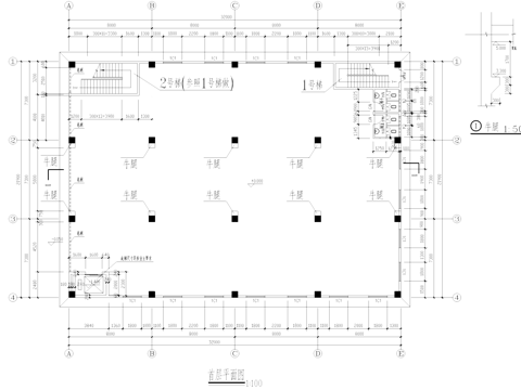 多层厂房工业建筑CAD施工图cad施工图