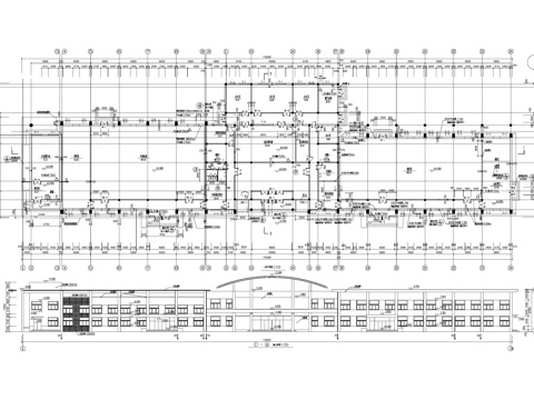 二层动力站车间厂房工业建筑CAD施工图cad施工图