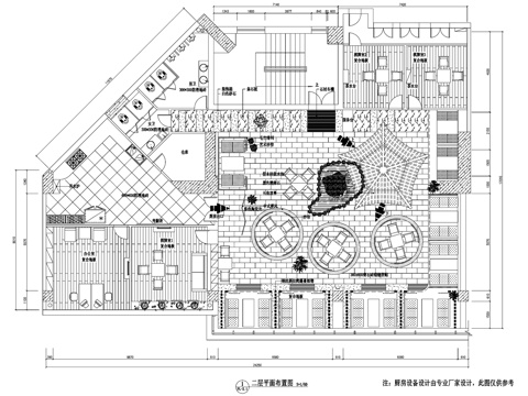 烟雨阁茶社屋顶装修工程CAD施工图集cad施工图