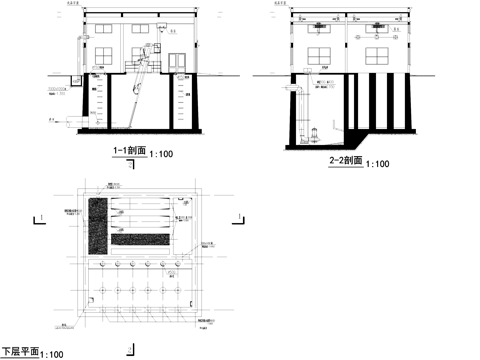 水厂变电房工业建筑CAD施工图集cad施工图