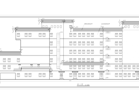 七层面粉加工厂厂房仓库工业建筑CAD施工图cad施工图