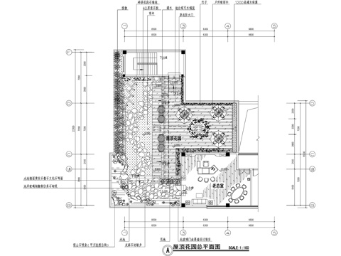 现代屋顶花园景观CAD施工图cad施工图