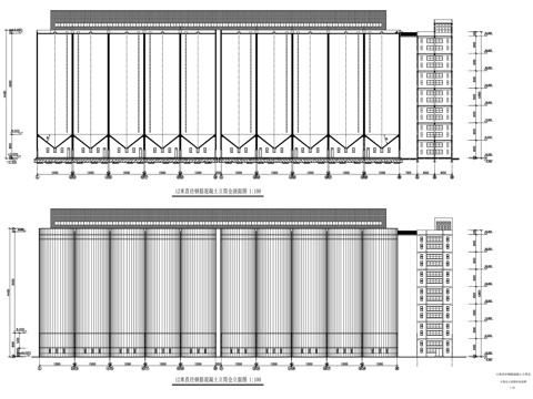 钢筋混凝土粮食筒仓立筒仓工业建筑CAD施工图cad施工图