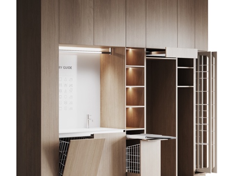  现代衣柜3d模型 