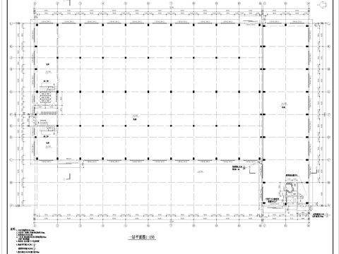 多层丁类厂房仓库车间工业建筑CAD施工图cad施工图