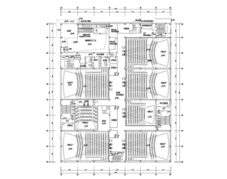 电影院 最新平面施工图设计cad施工图