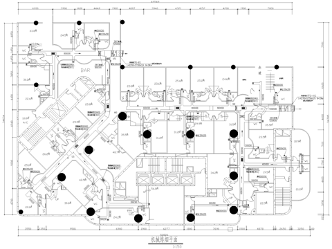 消防给水平面图 机械排烟平面图 喷淋消防图 烟感消防图cad施工图