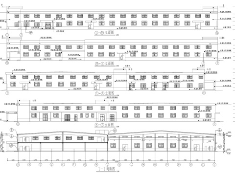 钢结构厂房单层车间工业建筑cad施工图