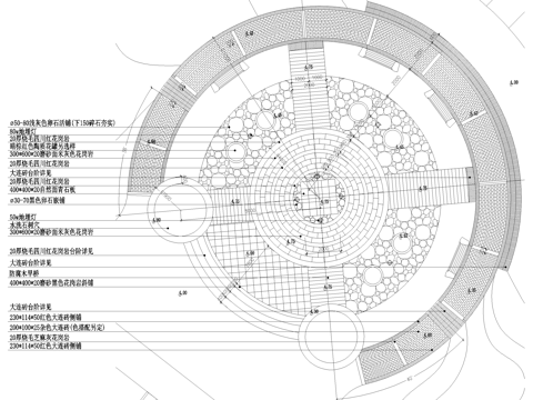 小广场 景观铺装平面图cad施工图